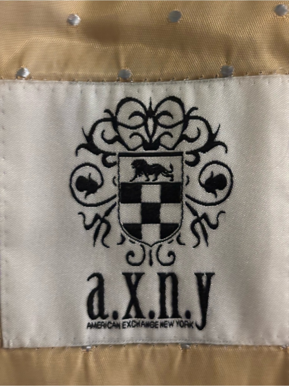 a.x.n.y. American Exchange New York Boys 8 Tan Button Blazer Shawl Notch Collar - Picture 7 of 10